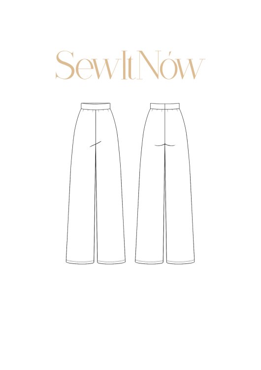 Брюки Суон — выкройка бренда SewItNow, технический рисунок