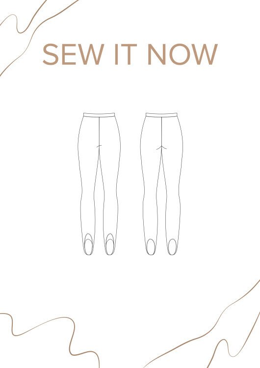 Легинсы Эвлет — выкройка бренда SewItNow, технический рисунок