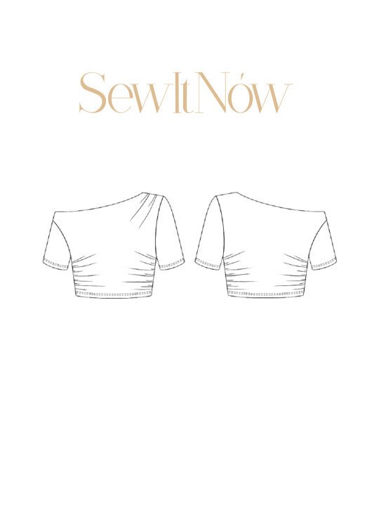 Топ Леви — выкройка бренда SewItNow, технический рисунок