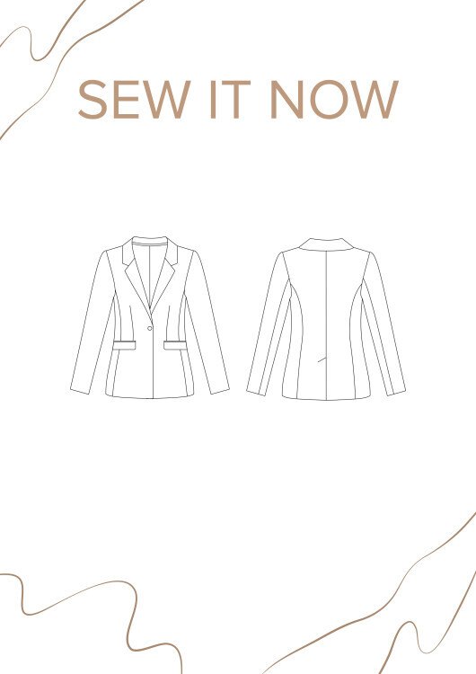 Жакет Ирма — выкройка бренда SewItNow, технический рисунок