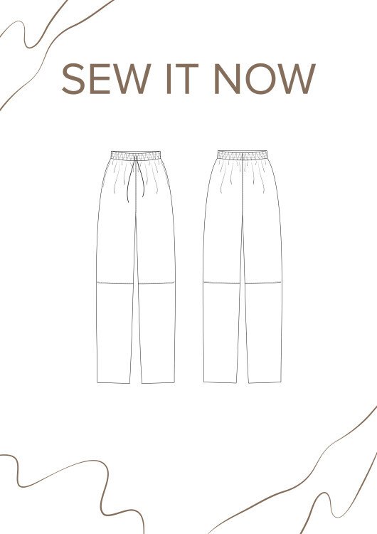 Брюки Эрин — выкройка бренда SewItNow, технический рисунок