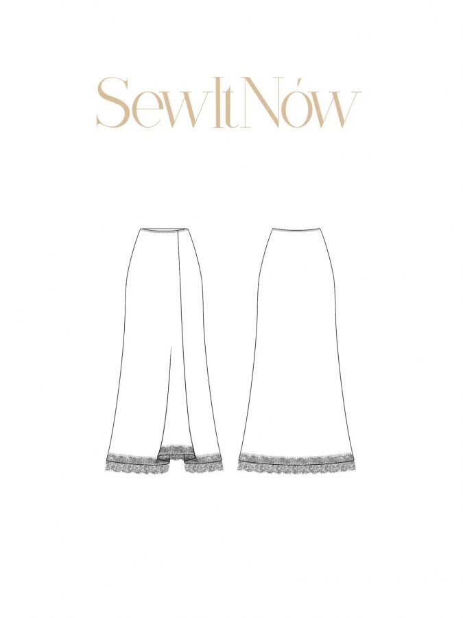 Юбка Фрид — выкройка бренда SewItNow, технический рисунок