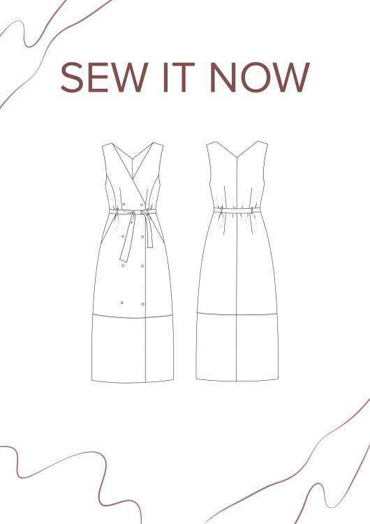 Платье Трейл — выкройка бренда SewItNow, технический рисунок