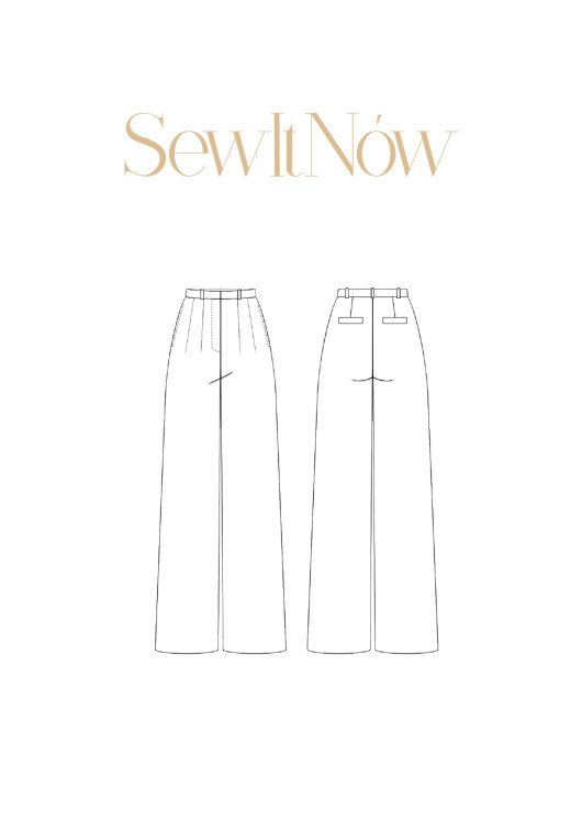 Брюки Блэр — выкройка бренда SewItNow, технический рисунок