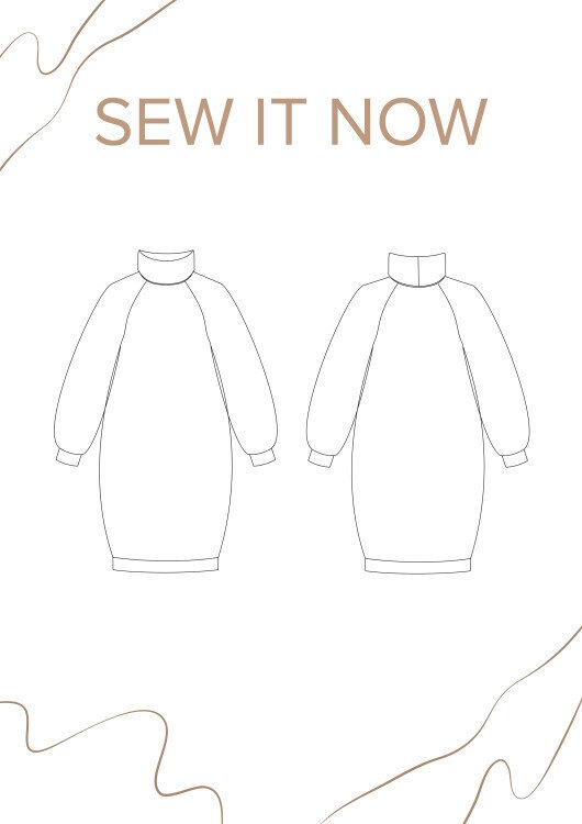 Платье Лейси — выкройка бренда SewItNow, технический рисунок