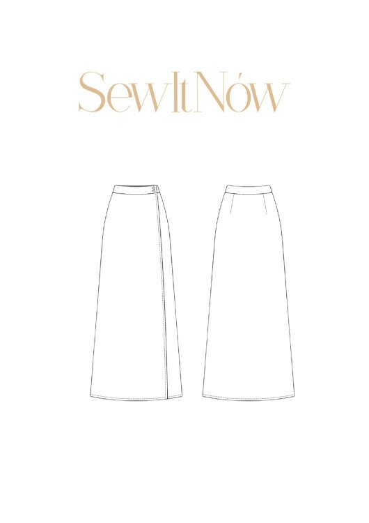 Юбка Эрика — выкройка бренда SewItNow, технический рисунок