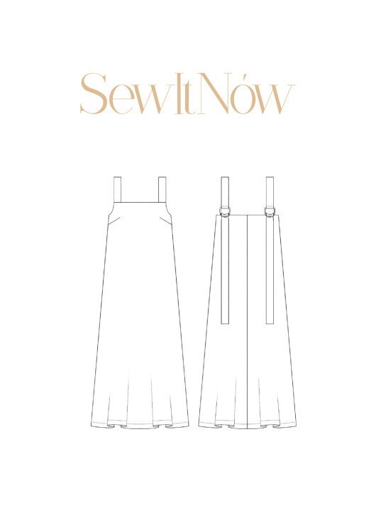 Платье Дофи — выкройка бренда SewItNow, технический рисунок