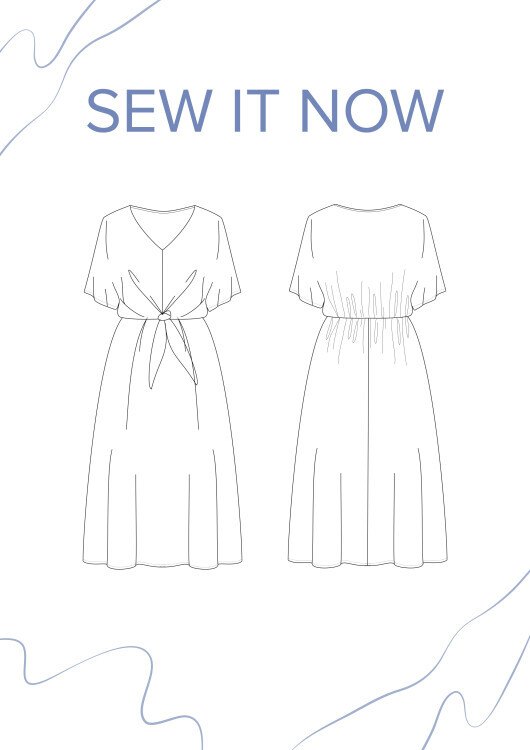 Платье Тайлер — выкройка бренда SewItNow, технический рисунок