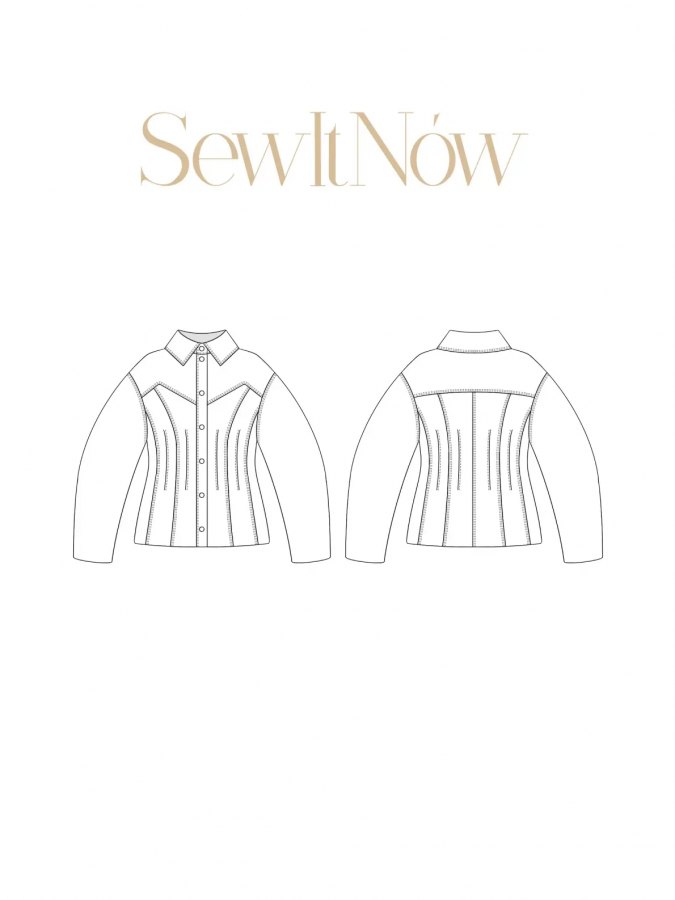 Куртка Рейн — выкройка бренда SewItNow, технический рисунок