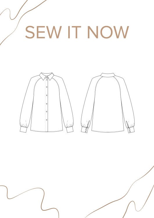 Блуза Либби — выкройка бренда SewItNow, технический рисунок
