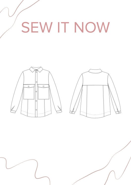 Пальто Кельн — выкройка бренда SewItNow, технический рисунок