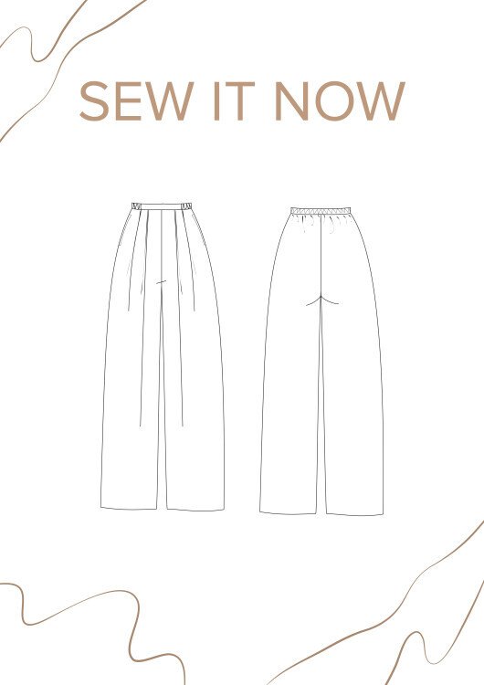 Брюки Каспер — выкройка бренда SewItNow, технический рисунок