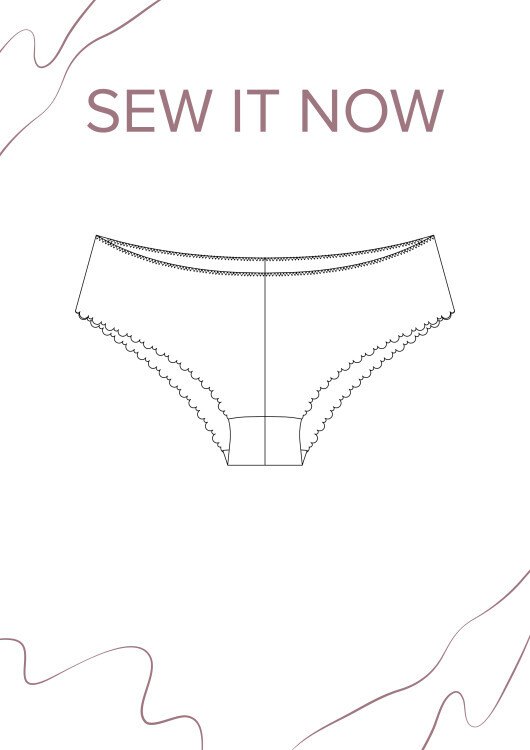 Трусы Мила (40) — выкройка бренда SewItNow, технический рисунок