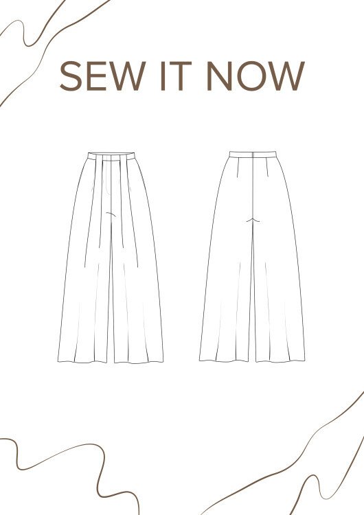 Кюлоты Рей — выкройка бренда SewItNow, технический рисунок