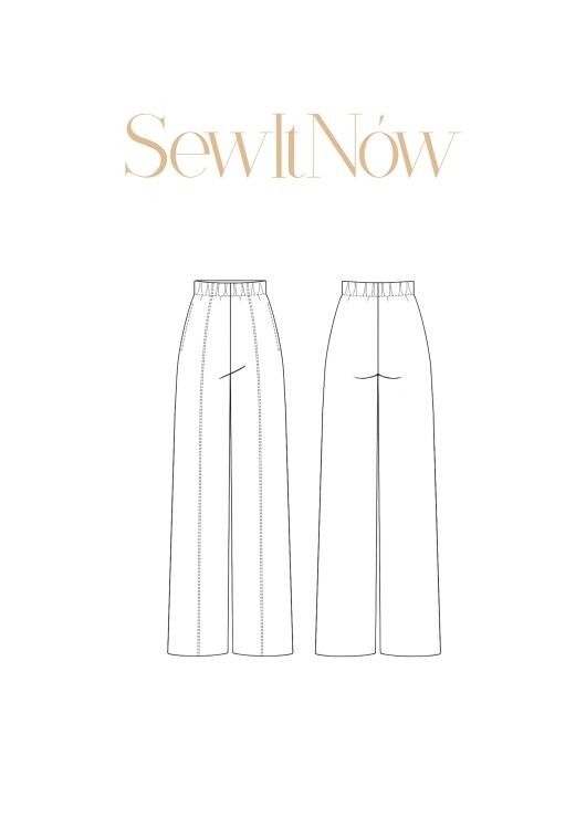 Брюки Элгар — выкройка бренда SewItNow, технический рисунок