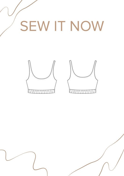 Топ Мерит — выкройка бренда SewItNow, технический рисунок