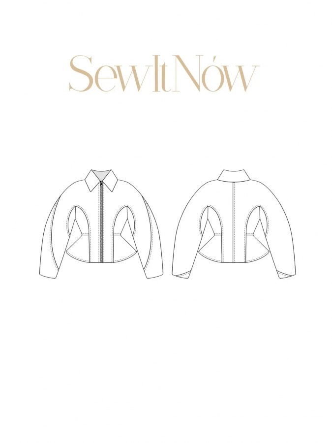 Жакет Энори — выкройка бренда SewItNow, технический рисунок