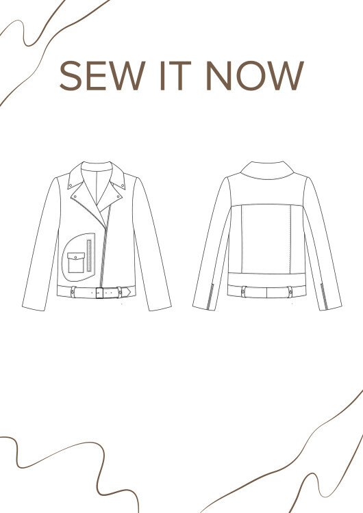 Куртка Брисбен — выкройка бренда SewItNow, технический рисунок