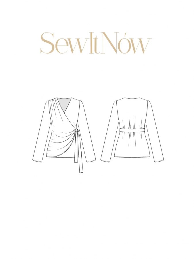 Блуза Тиби — выкройка бренда SewItNow, технический рисунок