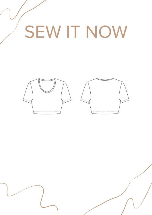 Топ Остин — выкройка бренда SewItNow, технический рисунок