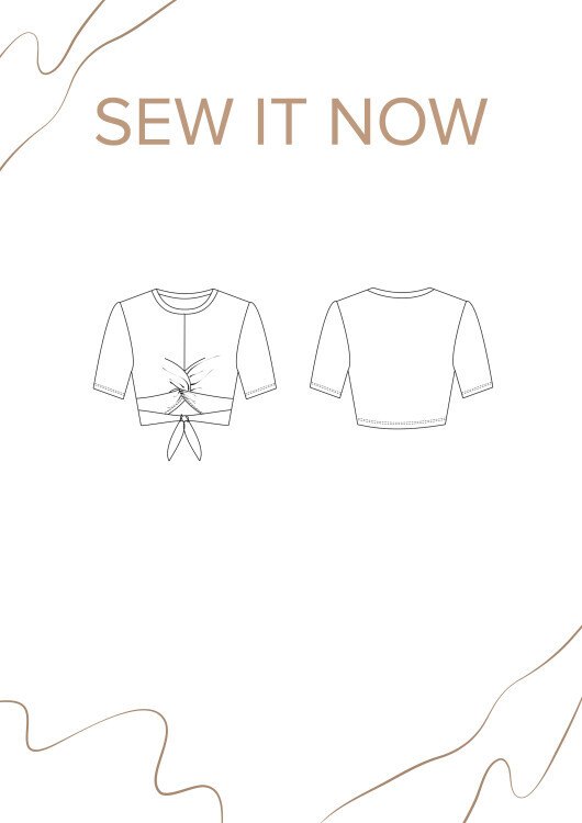 Топ Лейн — выкройка бренда SewItNow, технический рисунок