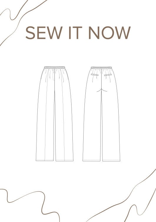 Брюки Вита — выкройка бренда SewItNow, технический рисунок