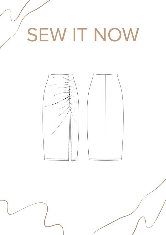 Юбка Тилли — выкройка бренда SewItNow, технический рисунок