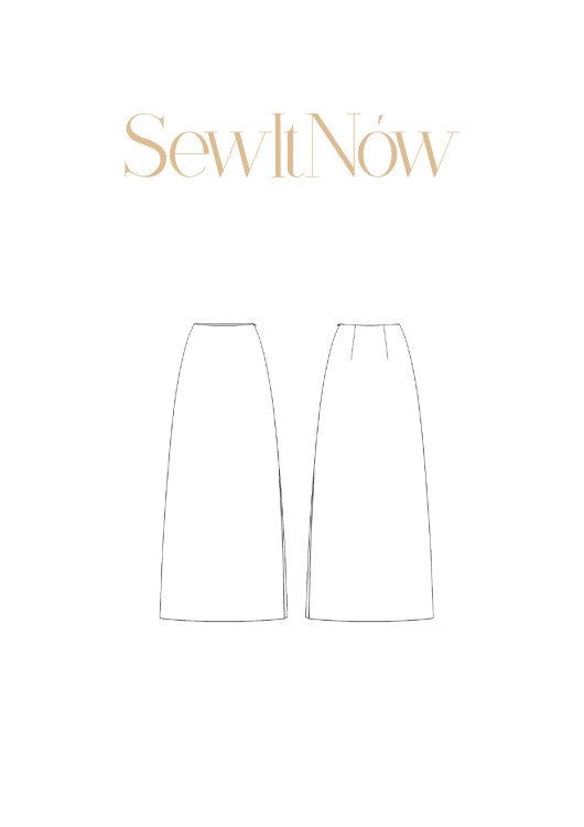 Юбка Сидни — выкройка бренда SewItNow, технический рисунок