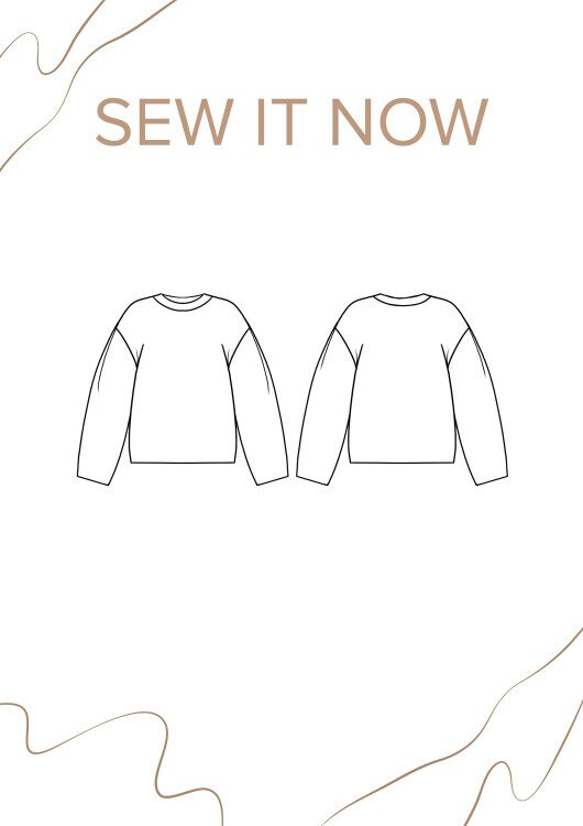 Свитшот Линд — выкройка бренда SewItNow, технический рисунок