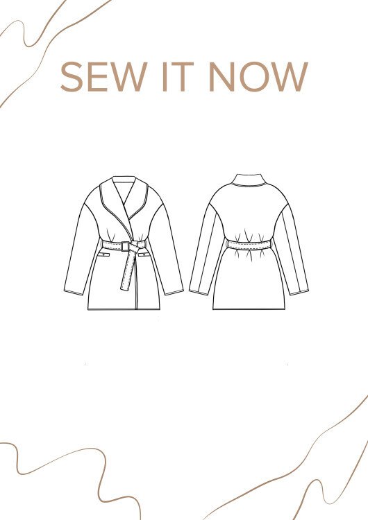 Куртка Алва — выкройка бренда SewItNow, технический рисунок
