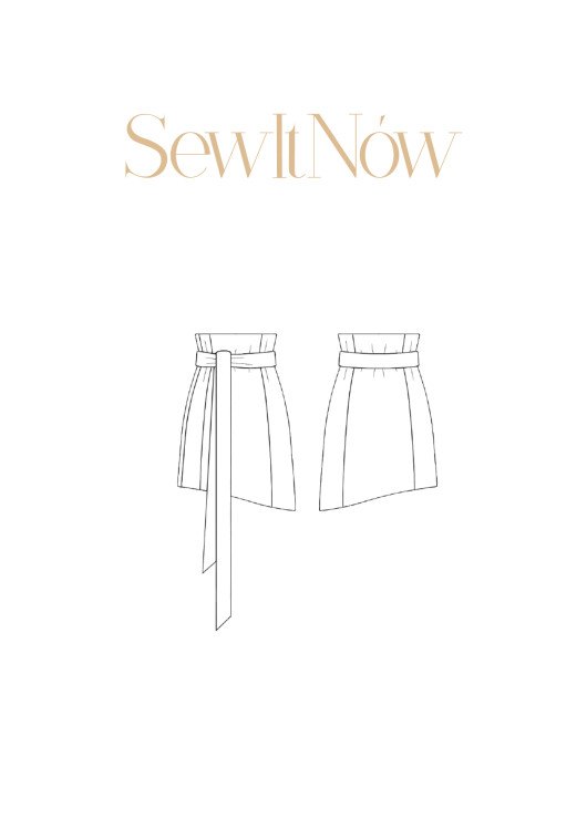 Баска Эола — выкройка бренда SewItNow, технический рисунок