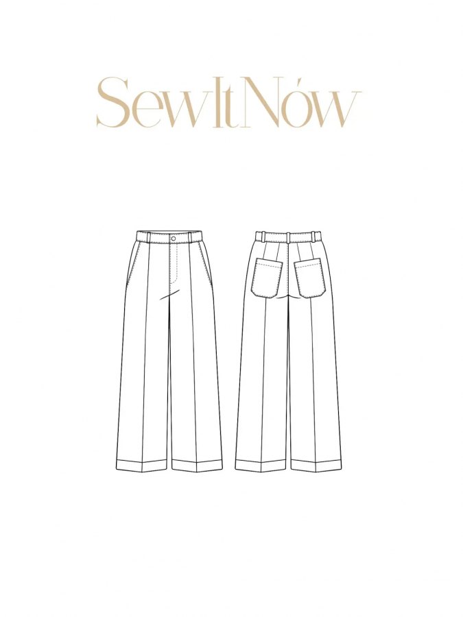 Кюлоты Норг — выкройка бренда SewItNow, технический рисунок