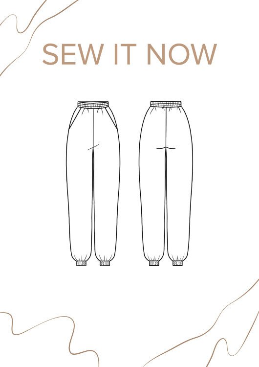Брюки Рут — выкройка бренда SewItNow, технический рисунок