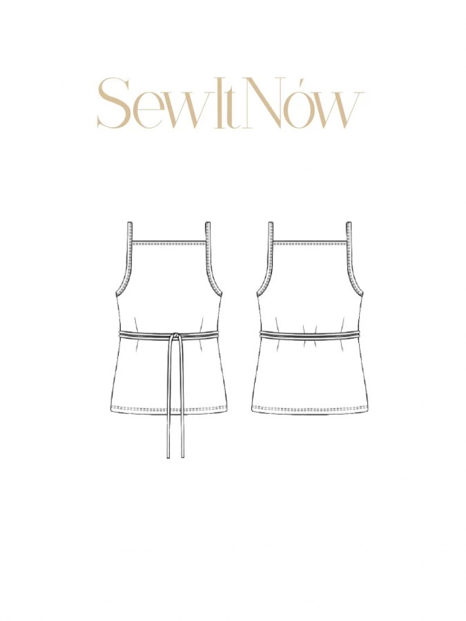 Топ Руто — выкройка бренда SewItNow, технический рисунок