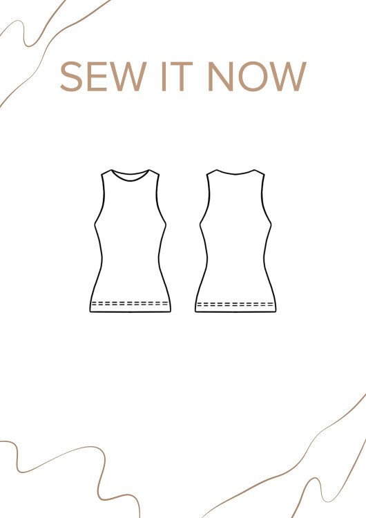 Топ Бей — выкройка бренда SewItNow, технический рисунок