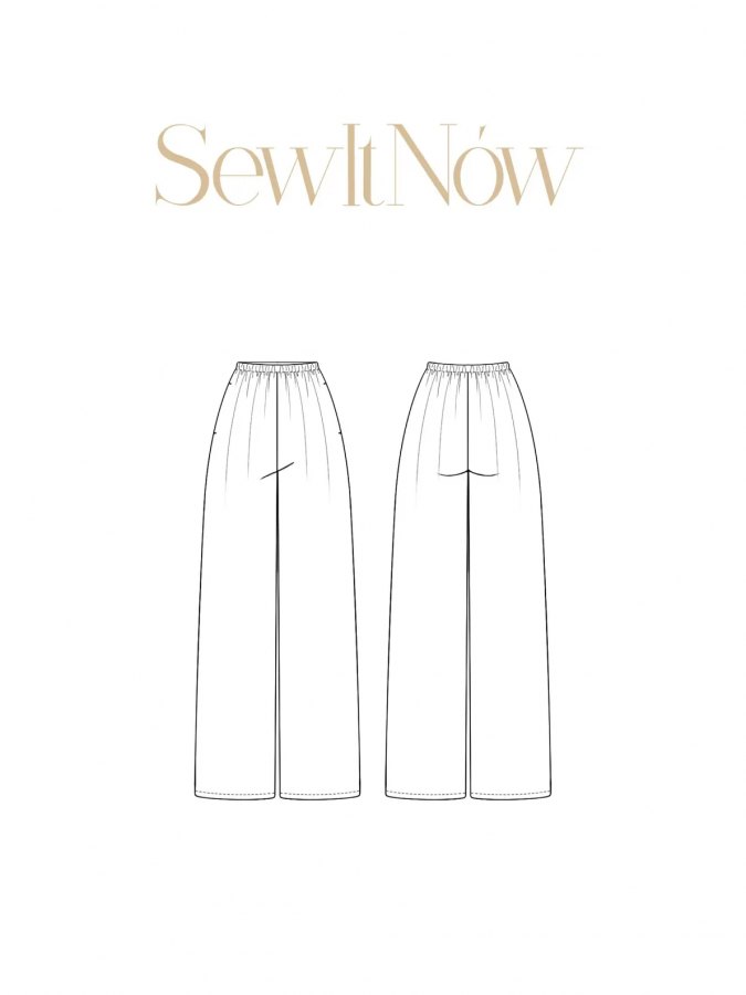 Брюки Грац — выкройка бренда SewItNow, технический рисунок