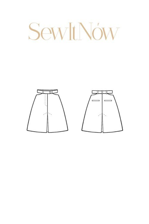 Юбка Клайд — выкройка бренда SewItNow, технический рисунок