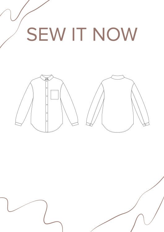 Блуза Лилль — выкройка бренда SewItNow, технический рисунок