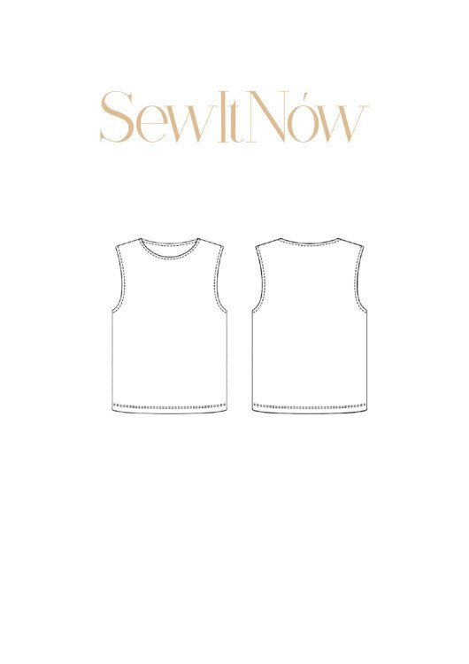 Топ Милс — выкройка бренда SewItNow, технический рисунок