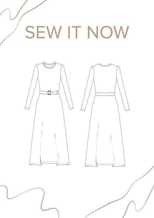 Платье Селеста — выкройка бренда SewItNow, технический рисунок