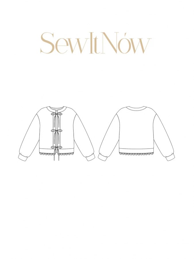 Свитшот Нейс — выкройка бренда SewItNow, технический рисунок