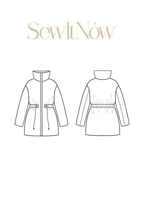 Куртка Харт — выкройка бренда SewItNow, технический рисунок