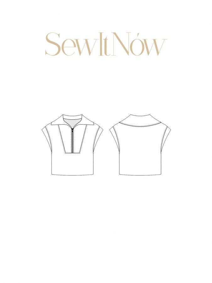 Анорак Клив — выкройка бренда SewItNow, технический рисунок