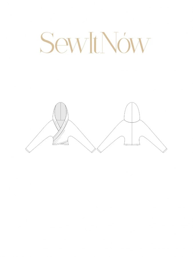 Лонгслив Таша — выкройка бренда SewItNow, технический рисунок