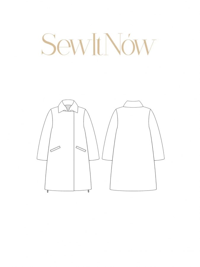 Пальто Тона — выкройка бренда SewItNow, технический рисунок