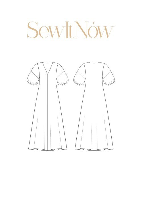 Платье Пелла — выкройка бренда SewItNow, технический рисунок