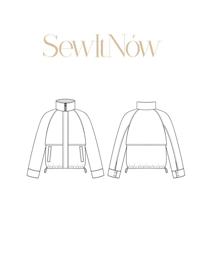 Бомбер Энар — выкройка бренда SewItNow, технический рисунок