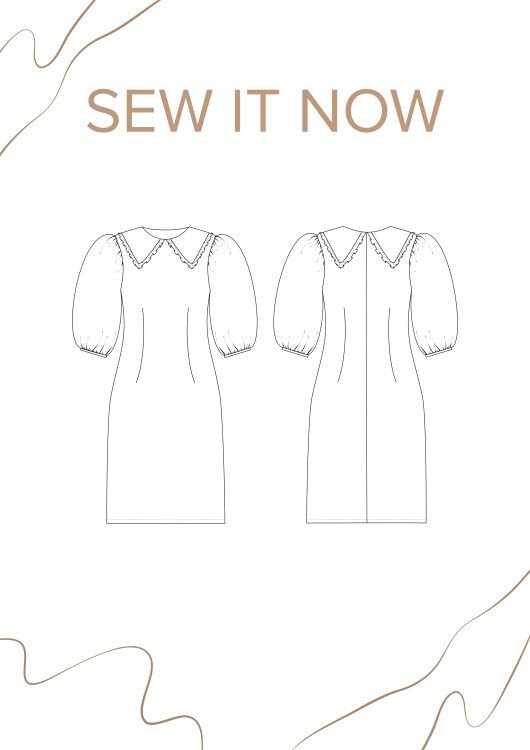 Платье Перл — выкройка бренда SewItNow, технический рисунок