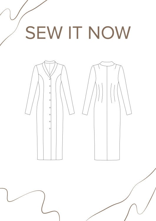Платье Лорейн — выкройка бренда SewItNow, технический рисунок