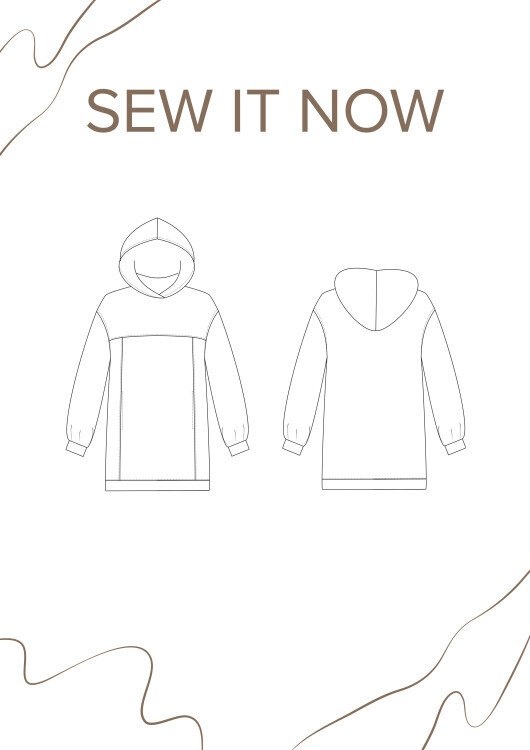 Свитшот Трой — выкройка бренда SewItNow, технический рисунок
